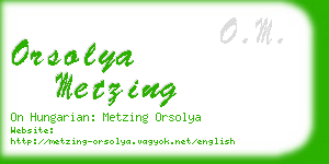 orsolya metzing business card